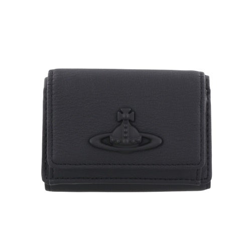 ヴィヴィアンウエストウッド 三つ折り財布 レディース RUBBER 3D ORB ブラック Vivienne Westwood 51070057W L00DW N401 BLACK