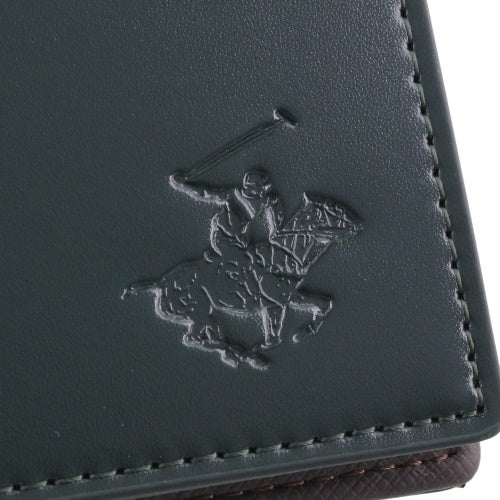 ビバリーヒルズポロクラブ 長財布 メンズ グリーン BEVERLY HILLS POLO CLUB BHG-M1008 グリーン/ダークブラウン