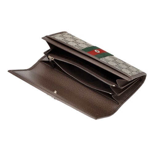 グッチ 長財布 レディース GGスプリームキャンバス ブラウン GUCCI 838485 FAE0L 9746