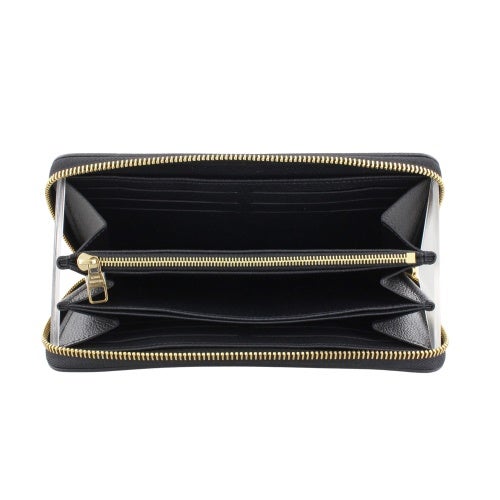 ルイヴィトン 長財布 モノグラム･アンプラント ジッピー・ウォレット ブラック LOUIS VUITTON M28794 ブラック ベージュ