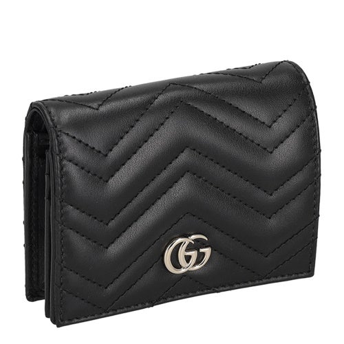 グッチ 二つ折り財布 レディース ブラック GUCCI 466492 AAET8 1000
