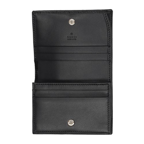 グッチ 二つ折り財布 レディース ブラック GUCCI 466492 AAET8 1000