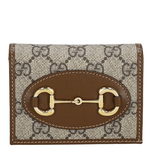 グッチ 二つ折り財布 レディース GGスプリームキャンバス ブラウン GUCCI 621887 92TCG 8563