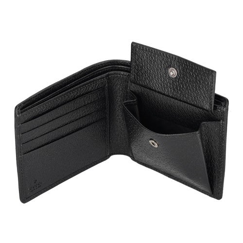 グッチ 二つ折り財布 メンズ ブラック GUCCI 699314 FABGN 1000
