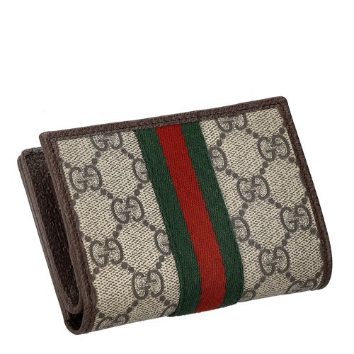 グッチ 二つ折り財布 レディース GGスプリームキャンバス ブラウン GUCCI 838468 FAE0L 9746