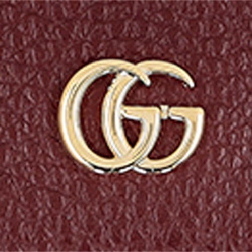 グッチ 二つ折り財布 レディース GGスプリームキャンバス レッド GUCCI