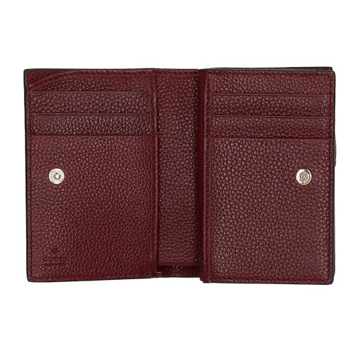 グッチ 二つ折り財布 レディース GGスプリームキャンバス レッド GUCCI 841360 AAE5E 6258
