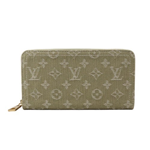 ルイヴィトン 長財布 モノグラム ジッピー・ウォレット カーキグリーン LOUIS VUITTON M28297 カーキデニム