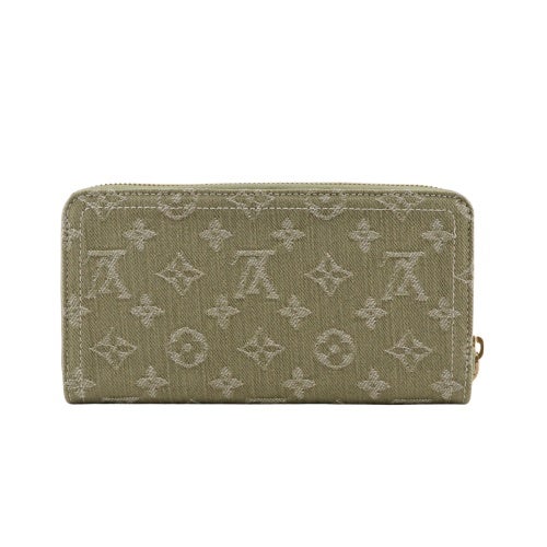 ルイヴィトン 長財布 モノグラム ジッピー・ウォレット カーキグリーン LOUIS VUITTON M28297 カーキデニム