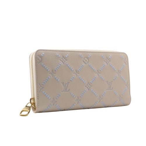 ルイヴィトン 長財布 モノグラム・アンプラント ジッピー・ウォレット ホワイト LOUIS VUITTON M28510 クオーツクチュール