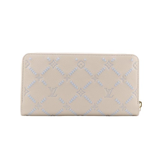 ルイヴィトン 長財布 モノグラム・アンプラント ジッピー・ウォレット ホワイト LOUIS VUITTON M28510 クオーツクチュール