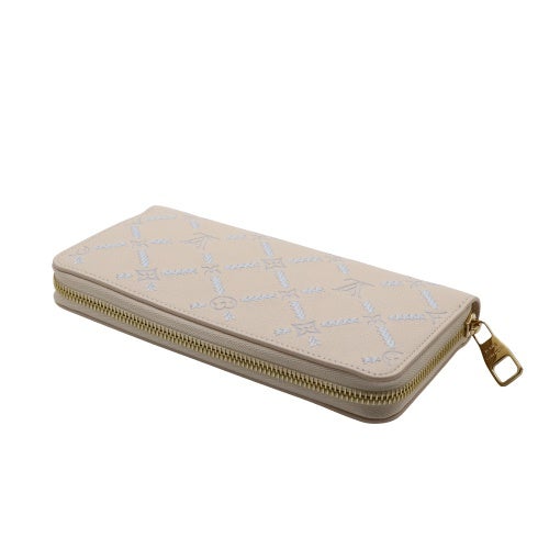 ルイヴィトン 長財布 モノグラム・アンプラント ジッピー・ウォレット ホワイト LOUIS VUITTON M28510 クオーツクチュール