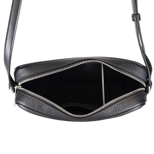 マイケルコース ショルダーバッグ レディース Jet Set Large Pebbled Leather Camera Crossbody Bag ブラック MICHAEL KORS 35R6STVC7L BLACK