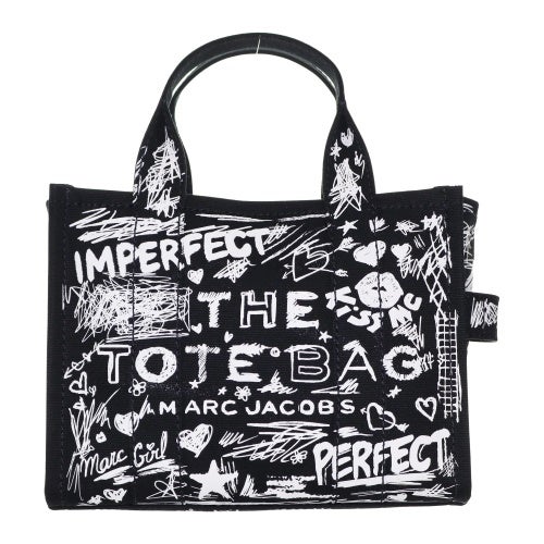 マークジェイコブス トートバッグ レディース THE PUNK SCRIBBLE CANVAS TOTE BAG SMALL TOTE ブラック Marc Jacobs 2S6HTT016H02 002 BLACK MULTI