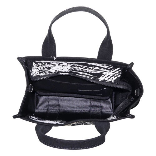 マークジェイコブス トートバッグ レディース THE PUNK SCRIBBLE CANVAS TOTE BAG SMALL TOTE ブラック Marc Jacobs 2S6HTT016H02 002 BLACK MULTI