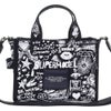 マークジェイコブス トートバッグ レディース THE PUNK SCRIBBLE CANVAS TOTE BAG SMALL TOTE ブラック Marc Jacobs 2S6HTT016H02 002 BLACK MULTI