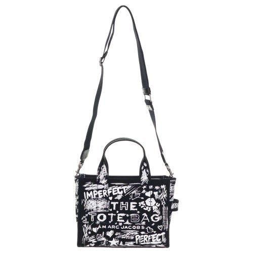 マークジェイコブス トートバッグ レディース THE PUNK SCRIBBLE CANVAS TOTE BAG SMALL TOTE ブラック Marc Jacobs 2S6HTT016H02 002 BLACK MULTI