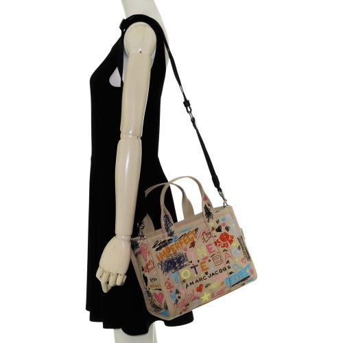 マークジェイコブス トートバッグ レディース THE PUNK SCRIBBLE CANVAS TOTE BAG SMALL TOTE ベージュ Marc Jacobs 2S6HTT016H02 261 BEIGE MULTI
