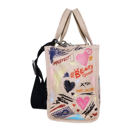 マークジェイコブス トートバッグ レディース THE PUNK SCRIBBLE CANVAS TOTE BAG SMALL TOTE ベージュ Marc Jacobs 2S6HTT016H02 261 BEIGE MULTI