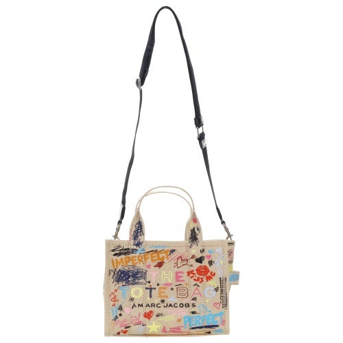 マークジェイコブス トートバッグ レディース THE PUNK SCRIBBLE CANVAS TOTE BAG SMALL TOTE ベージュ Marc Jacobs 2S6HTT016H02 261 BEIGE MULTI