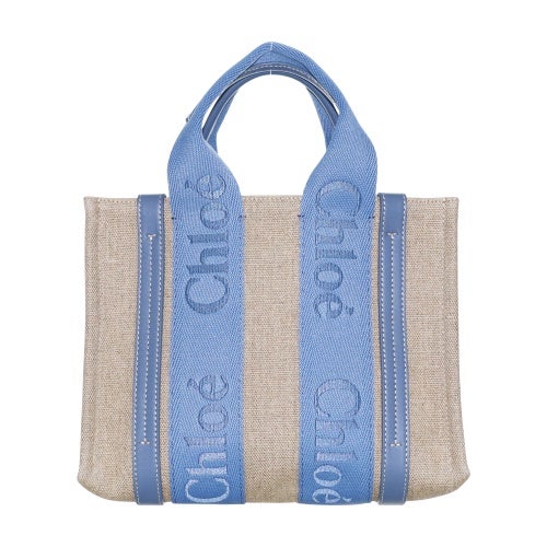 クロエ ハンドバッグ レディース WOODY SMALL TOTE&S ブルー CHLOE CHC23AS397 L17 44J ASHES BLUE