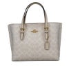 コーチ アウトレット ハンドバッグ レディース モリー トート バッグ 25・シグネチャー キャンバス ホワイト COACH OUTLET CV965 IMXU5 ホワイト/チョーク
