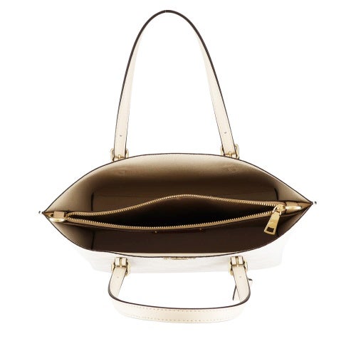 コーチ アウトレット ハンドバッグ レディース モリー トート バッグ 25・シグネチャー キャンバス ホワイト COACH OUTLET CV965 IMXU5 ホワイト/チョーク