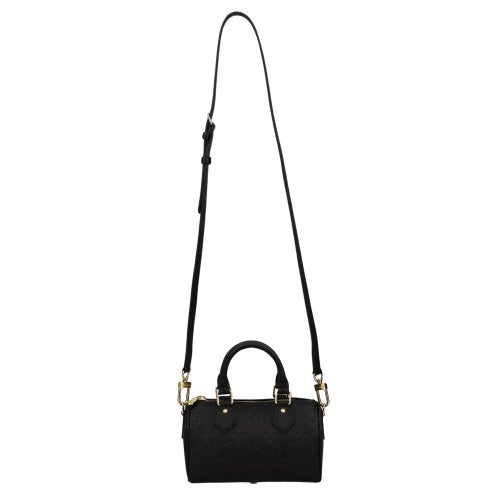 ルイヴィトン ハンドバッグ レディース モノグラム・アンプラント ナノ・スピーディ ブラック LOUIS VUITTON M82450