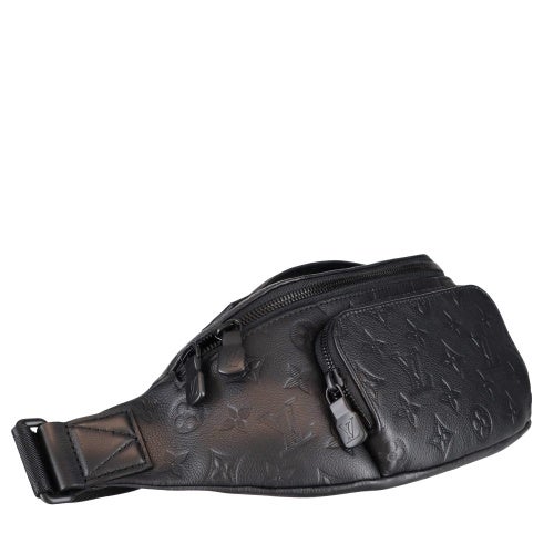ルイヴィトン ボディバッグ モノグラム シャドウ ラッシュ・バムバッグ ブラック LOUIS VUITTON M47058