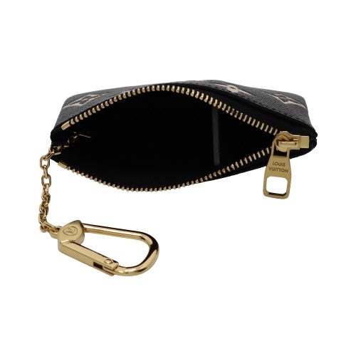 ルイヴィトン コインケース モノグラム アンプラント カード＆キーケース ポシェット・クレ ブラック LOUIS VUITTON M28790 ブラック/ピンク