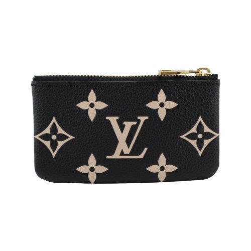 ルイヴィトン コインケース モノグラム アンプラント カード＆キーケース ポシェット・クレ ブラック LOUIS VUITTON M28790 ブラック/ピンク