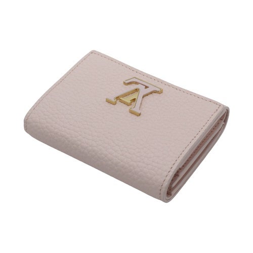 ルイヴィトン 二つ折り財布 トリヨン ポルトフォイユ・カプシーヌ タイニー ピンク LOUIS VUITTON M29048 ライトブリス