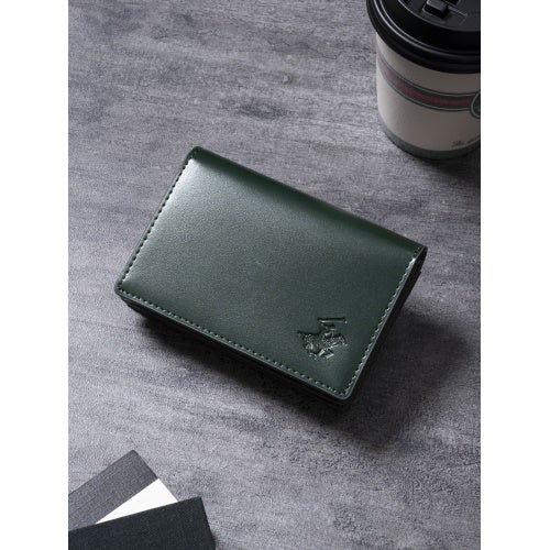 ビバリーヒルズポロクラブ カードケース 名刺入れ メンズ グリーン BEVERLY HILLS POLO CLUB BHG-M1007 グリーン/ダークブラウン