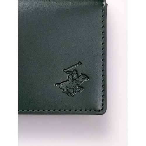 ビバリーヒルズポロクラブ カードケース 名刺入れ メンズ グリーン BEVERLY HILLS POLO CLUB BHG-M1007 グリーン/ダークブラウン
