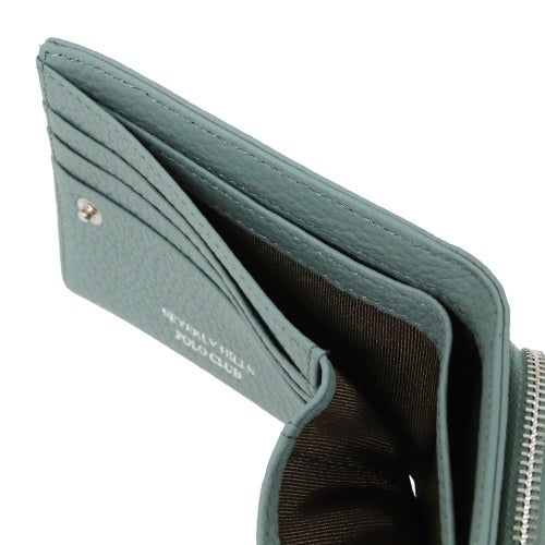 ビバリーヒルズポロクラブ 二つ折り財布 レディース ブルー BEVERLY HILLS POLO CLUB BHG-L1011 サックスブル－