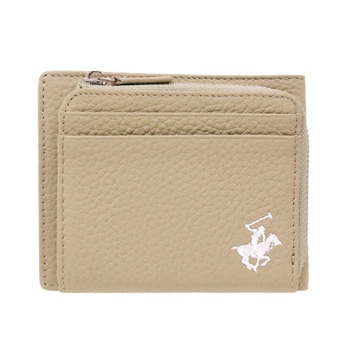 ビバリーヒルズポロクラブ 二つ折り財布 レディース ベージュ BEVERLY HILLS POLO CLUB BHG-L1011 グレ－ジュ
