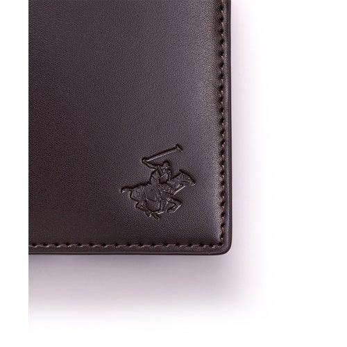 ビバリーヒルズポロクラブ 二つ折り財布 メンズ ブラウン BEVERLY HILLS POLO CLUB BHG-M1002 ダークブラウン/ブラウン