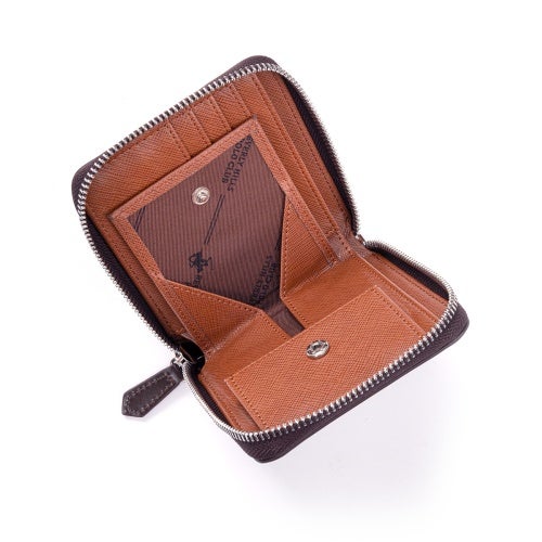 ビバリーヒルズポロクラブ 二つ折り財布 メンズ ブラウン BEVERLY HILLS POLO CLUB BHG-M1004 ダークブラウン/ブラウン