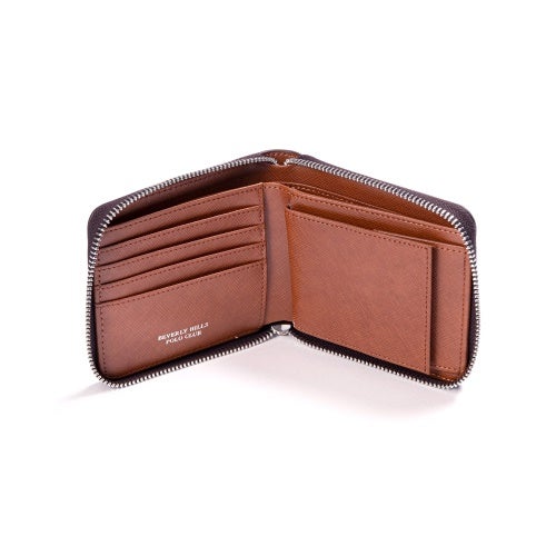 ビバリーヒルズポロクラブ 二つ折り財布 メンズ ブラウン BEVERLY HILLS POLO CLUB BHG-M1004 ダークブラウン/ブラウン