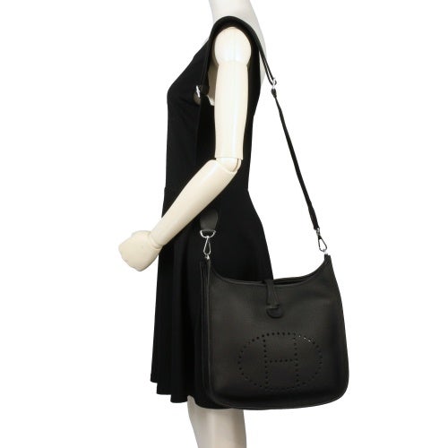 エルメス エブリンIII ノアール トリヨンクレマンス シルバー金具 K刻印 ショルダーバッグ レディース エブリンIII HERMES Evelyne PM