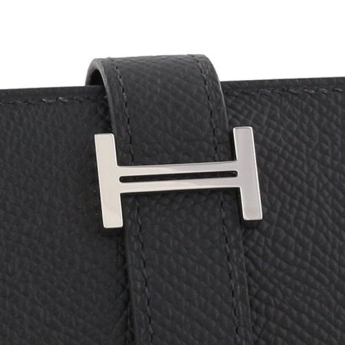 エルメス ベアンスフレ エプソン ブラック シルバー金具 G刻印 HERMES Bearn Soufflet