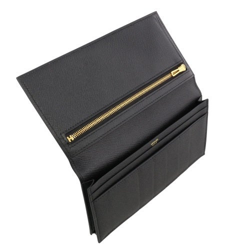 エルメス ベアンスフレ エプソン ブラック ゴールド金具 K刻印 HERMES