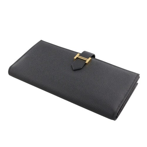 エルメス ベアンスフレ エプソン ブラック ゴールド金具 K刻印 HERMES