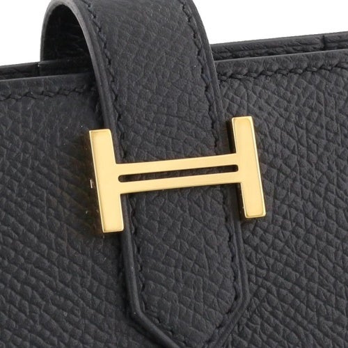 エルメス ベアンスフレ エプソン ブラック ゴールド金具 K刻印 HERMES Bearn Soufflet