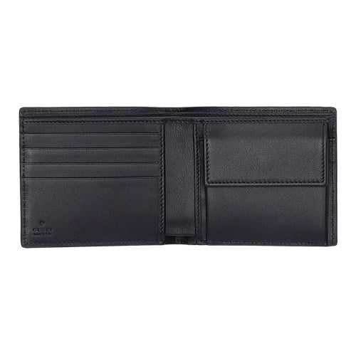 グッチ 二つ折り財布 レディース GGエンブレム コインウォレット ブラック GUCCI 850177 AAFDV 1000