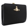 ヴィヴィアンウエストウッド がま口 二つ折り財布 レディース ブラック Vivienne Westwood 5115002XW S000B N402 BLACK 3D ORB