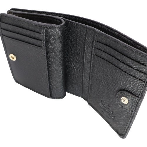 ヴィヴィアンウエストウッド がま口 二つ折り財布 レディース ブラック Vivienne Westwood 5115002XW S000B N402 BLACK 3D ORB