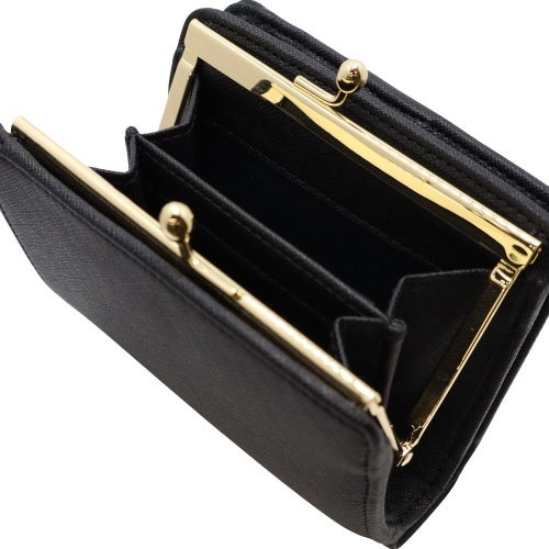 ヴィヴィアンウエストウッド がま口 二つ折り財布 レディース ブラック Vivienne Westwood 5115002XW S000B N402 BLACK 3D ORB