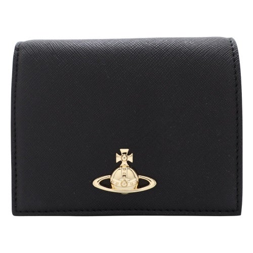 ヴィヴィアンウエストウッド 二つ折り財布 レディース ブラック Vivienne Westwood 51150030W S000B N402 BLACK 3D ORB