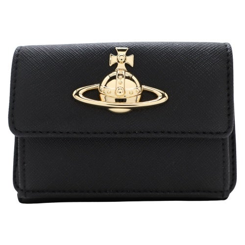ヴィヴィアンウエストウッド 三つ折り財布 レディース ブラック Vivienne Westwood 5115002TW S000B N402 BLACK 3D ORB